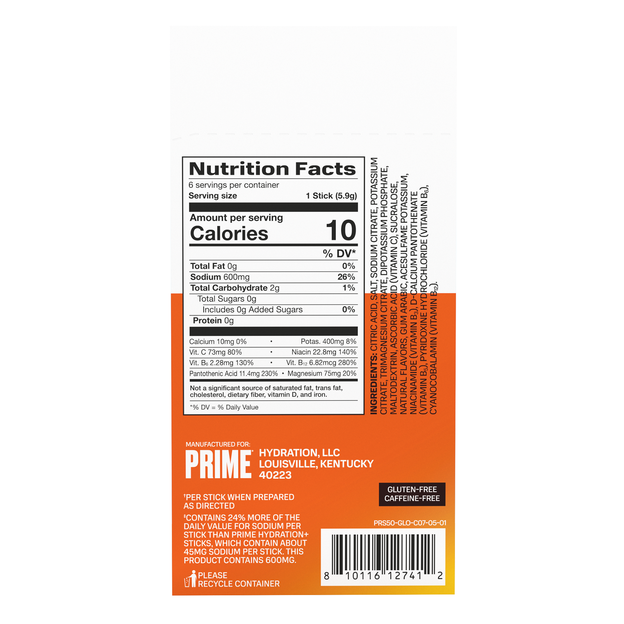 Rapid Rehydration Sticks - Glacier Orange