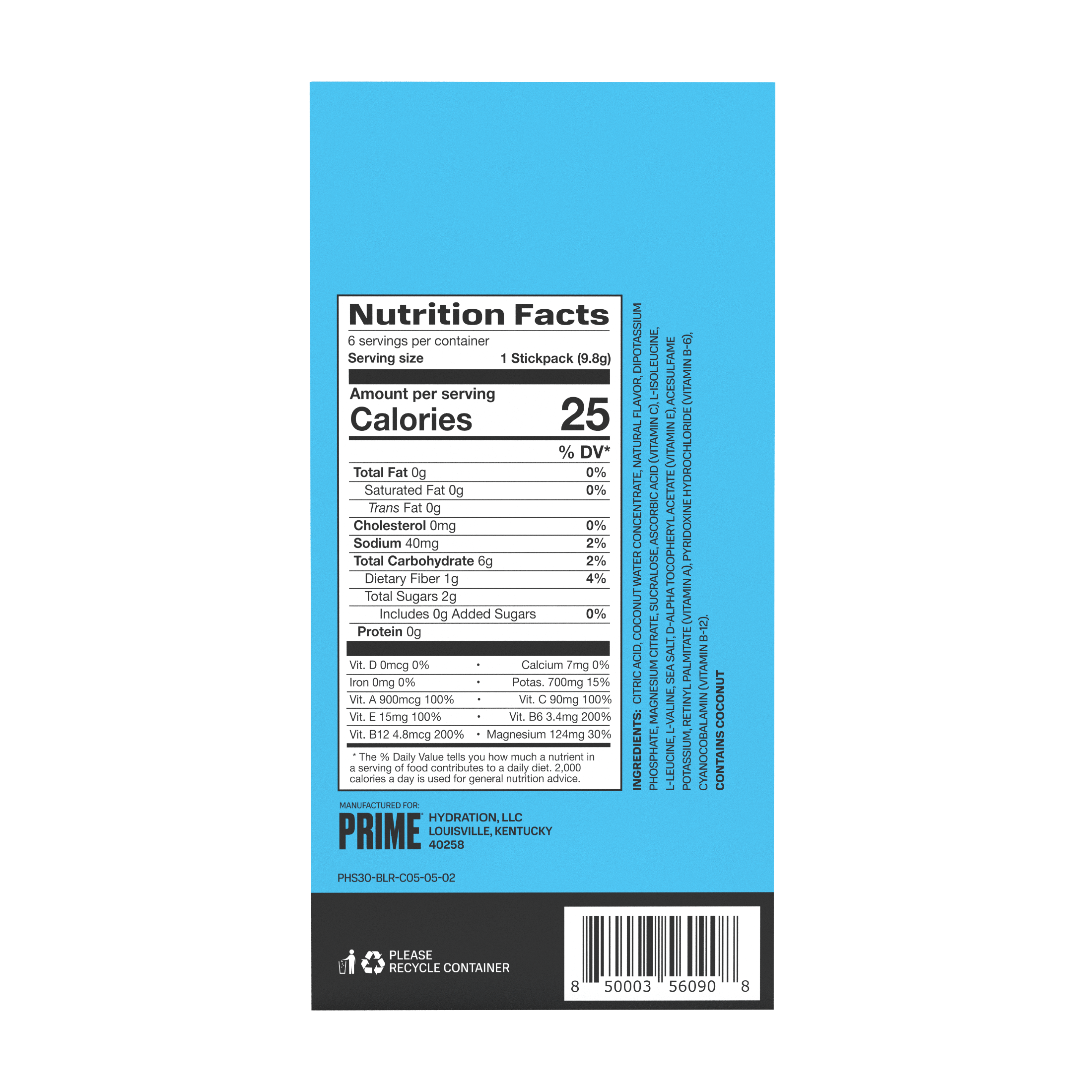 Hydration+ Sticks - Blue Raspberry